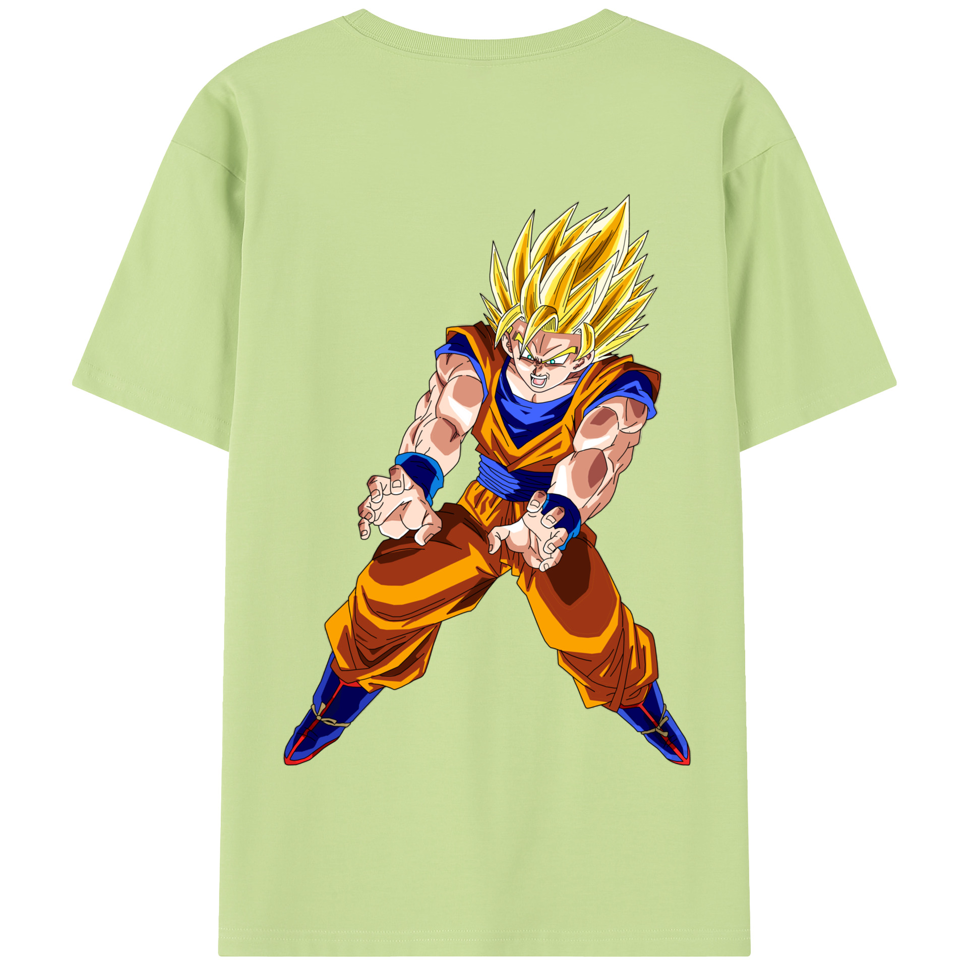 （画像用） ドラゴンボール 孫悟空（そん ごくう）Son Goku カカロット DRAGON BALL Kakarotto 綿100％半袖Tシャツ（背面プリント）